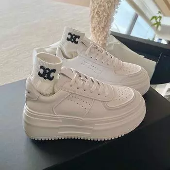 2024 женские белые кроссовки с сетчатой поверхностью, дышащие вулканизированные туфли, повседневные туфли на мягкой подошве для бега и ходьбы на платформе 35 белый