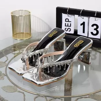 2024 Женские босоножки на высоком каблуке Верхняя одежда Элегантная женская обувь на каблуке Женские туфли-лодочки с открытым носком Роскошная женская обувь Лето 36 белый