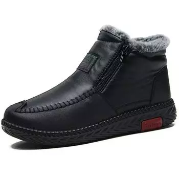 2024 женские ботинки, плюшевая женская обувь, Нескользящие женские зимние ботинки, зимняя хлопковая кожаная обувь, повседневные ботильоны Botas Mujer 35