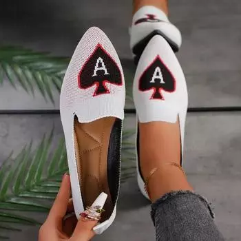 2024 женские классические балетки с острым носком, повседневные женские лоферы, дышащая обувь на мягкой подошве на плоской подошве, размеры 36-43 36 чёрный