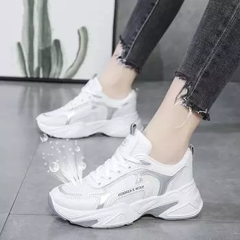 2024 женские модные повседневные спортивные туфли с низким верхом, легкие, для папы double mesh, 40