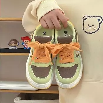 2024 женские спортивные белые кроссовки повседневные кавайные парусиновые новые универсальные туфли на толстой подошве женские вулканизированные спортивные туфли на плоской подошве 35 белый