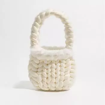2024 женские сумки ручной работы, нишевый дизайн, популярные новые модели 20*8*21 белый