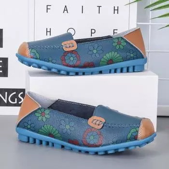 2024 Женские туфли на плоской подошве женские Мягкие туфли-лодочки из натуральной кожи большого размера для женщин 35 белый