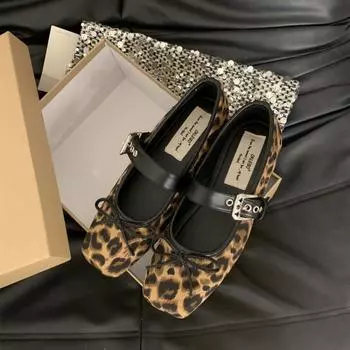 2024 Женские удобные балетки, дизайнерские осенние женские туфли Мэри Джейн, модные туфли с квадратным носком и мягкой подошвой 35