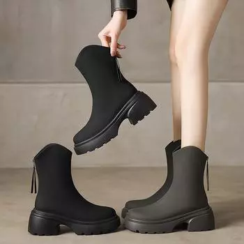 2024 женские утягивающие ботинки Martin на толстой подошве, осенний стиль, миниатюрные, увеличивающие рост, универсальные ботинки для похудения S02 40 серый