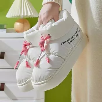 2024 женские зимние теплые плюшевые хлопковые ботинки с толстой подошвой, водонепроницаемые пуховые зимние ботинки, женские нескользящие ботинки на платформе 36-37 синий