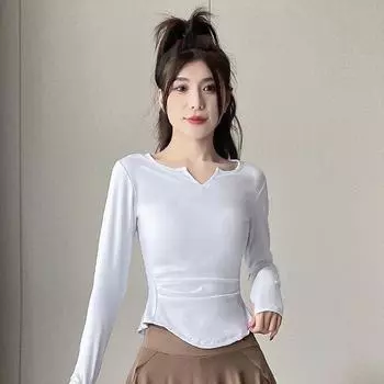 2024 Женский комплект для йоги и спортивной одежды высокого класса: Юбка, Брюки для бега, фитнеса, пеших прогулок, танцев и бадминтона XL (refer to bust and waist)