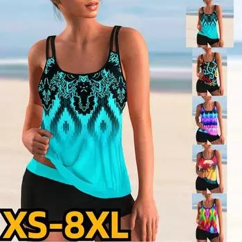 2024 женский купальник комплект бикини модный купальный костюм летние женские сексуальные танкини пляжная одежда Swimdrss новый дизайн купальники с принтом S разноцветный