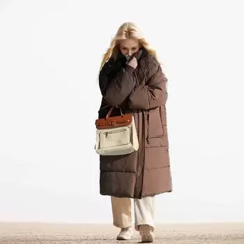 2024 Женское зимнее пальто Женское повседневное с капюшоном утолщенное теплое хлопковое пальто Женские однотонные парки Пальто Демисезонная куртка M хаки