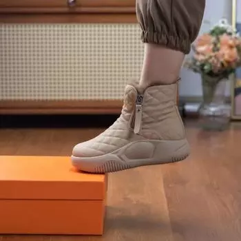 2024 Зима Новая мода Универсальные Плюс Плюшевые Теплые и удобные Кожаные Меховые Пиджаки Женские Короткие Сапоги Женские Сапоги 35 чёрный