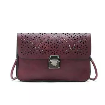 2024 зима, новинка, маленький вечерний клатч с заклепками, женские сумки через плечо, женская уличная повседневная сумка на плечо с конвертом для монет 20cm 14cm чёрный