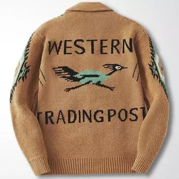 2024 Зима Жаккард Толстый Свитер Пальто Уличная Мода Осень Мужской Длинный Рукав Пуговиц Куртки Новые Мужские Шерстяные Верхняя Одежда M