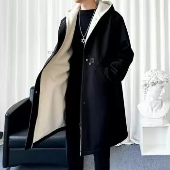 2024 зимнее пальто мужское с капюшоном толстое высококачественное пальто-тренчкот мужские модные ветровки повседневные куртки мужские большие размеры M-3Xl M кофейный