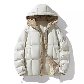2024 зимнее пальто с капюшоном для мужчин, высококачественная модная теплая куртка, повседневная толстая парка, мужские зимние куртки, теплое пальто S-4Xl XXXL белый