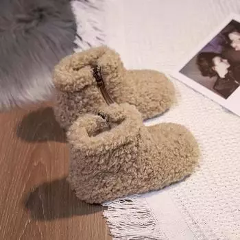 2024 зимние детские зимние сапоги из композитной шерсти, теплые плюшевые сапоги из овечьей шерсти для маленьких девочек, изысканный подарок, модная детская повседневная обувь 21 белый