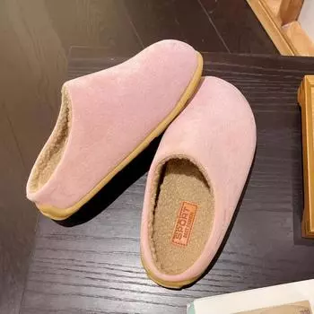 2024 зимние теплые домашние тапочки на меху женские из искусственной замши с закрытым носком парные тапочки женские удобные тапочки на мягкой подошве домашние тапочки 35 серый