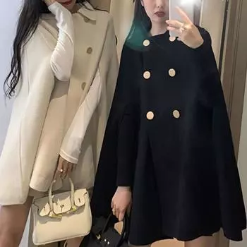 2024 Зимние Теплые Элегантные Шубы Женские Пуговицы Лоскутные Винтаж Свободные Куртки Женские Корейские Модельеры Повседневная Верхняя Одежда Пальто Новый S бежевый