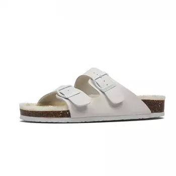 2024 зимние теплые шерстяные кашемировые пробковые тапочки сандалии повседневные сабо с двойной пряжкой сандалии женские мужские тапочки большие размеры 35-45 5 белый