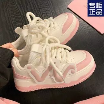 2024 зимние женские белые туфли на толстой подошве Muffin Sole женские модные универсальные туфли для хлеба женские повседневные спортивные туфли для сноуборда 35