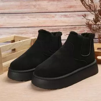 2024 зимние женские новые ботильоны на толстой подошве для комфорта на открытом воздухе, теплые модные зимние ботинки для ходьбы 36 хаки