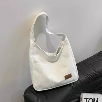 2024 зимняя новая модная повседневная сумка через плечо ретро персонализированная сумка простая большая вместительная сумка женская сумка чёрный