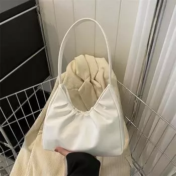 2024 зимняя новая сумка женская модная простая сумка через плечо повседневная корейская сумка на плечо персонализированная сумка в иностранном стиле чёрный