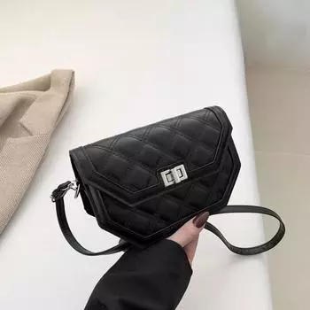 2024 зимняя новая сумка женская ромбовидная персонализированная сумка-мессенджер повседневная сумка через плечо для поездок на работу простая и модная сумка-седло белый