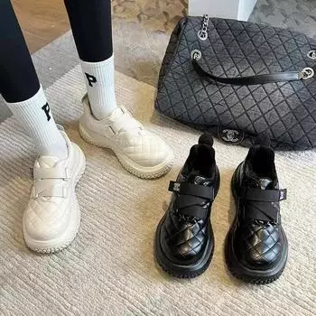 2024 Зимняя новая женская обувь, модная теплая хлопковая плюшевая обувь, универсальные зимние ботинки, водонепроницаемые кожаные повседневные кроссовки Zapatillas 36 белый