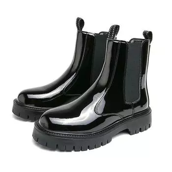 2024 зимняя обувь мужская повседневная кожаная обувь толстая подошва нескользящие ботинки оксфорды повседневная мода уличные офисные ботинки обувь для вождения 38 чёрный