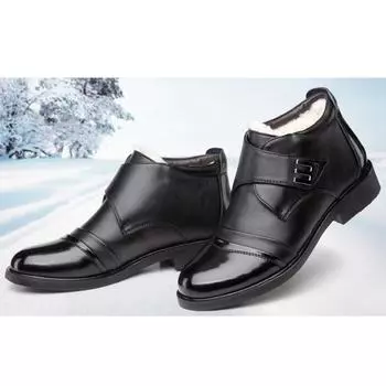 2024 зимняя обувь мужские ботинки челси модный бренд мужские ботильоны теплые плюшевые плоские нескользящие мужские ботинки черные коричневые 39 чёрный