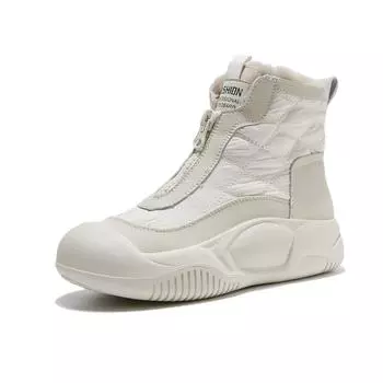 2024 зимняя обувь женские зимние сапоги из натуральной кожи нескользящие увеличивающие рост 4,5 см теплые женские ботильоны черные белые 35 чёрный