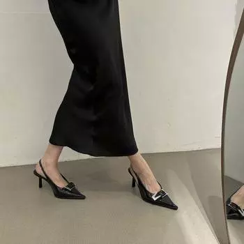 2024дамы простые слова с тонким каблуком сумка голова заостренная мода сексуальные босоножки на высоком каблуке женщины 35 белый