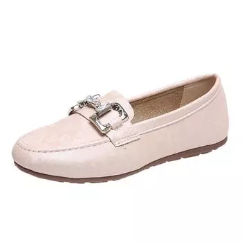 2024Fashion Casual Lofers Women s Flat Shoes Ladies Elegant Butterfly-Knot Comfortable Shoes Women Soft Classic Office Shoes 36 серебряный