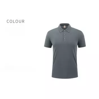 2024Летние мужские и женские рубашки поло с короткими рукавами, простые деловые повседневные однотонные рубашки-поло с лацканами, дышащие и универсальные. S
