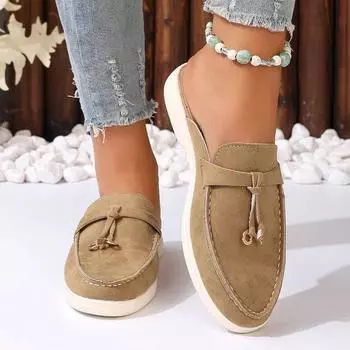 2024New Women Loafers Slip on Ladies Flats Shoes Brand Spring Autumn Casual Flat Shoes Leather Cashmere Single Shoes Plus Size42 35 синий