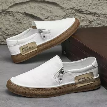 2024Новинка, высококачественные мужские ретро-удобные мокасины без застежек, уличные противоскользящие плоские дизайнерские повседневные кожаные деловые туфли для вождения 38 серый