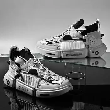 2024Новые красочные кроссовки, мужские дышащие теннисные кроссовки, мужская повседневная обувь, летняя мужская обувь для пар, светло-черные кроссовки, Zapatillas Hombre 36 чёрный