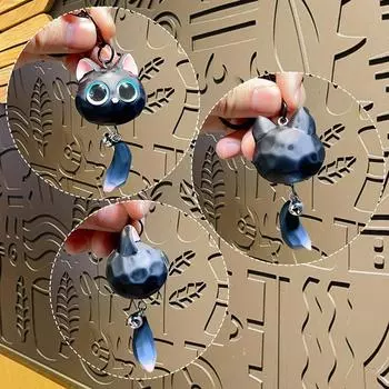 2024Новый креативный брелок для ключей с изображением кота Kawaii, очаровательная сумка, кулон для аксессуаров, рюкзак, телефон, кошелек, подарок на Хэллоуин, Рождество