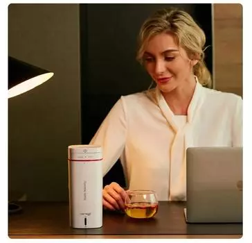 2024Новый портативный чайник с термоизоляцией, интегрированный автоматический домашний туристический общежитие, студенческий небольшой электрический нагревательный стакан белый