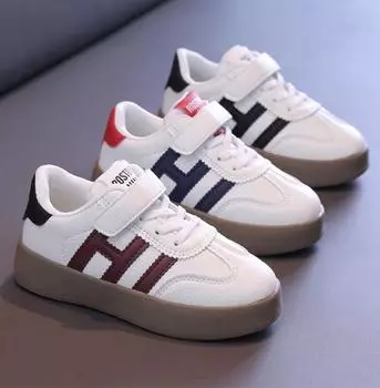 2024Spring New Kid s Casual Shoes Boy s Forrest Gump Shoes Girl s Fashion Board Shoes Children s Soft Lightweight Sneakers 26 чёрный