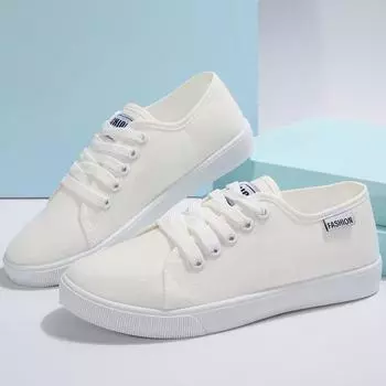 2024Женские кроссовки из вулканизированной кожи весна-осень дышащие балетки однотонные сетчатые туфли для молодых женщин повседневные белые туфли 36 радужный