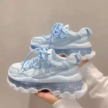 2024Женские кроссовки на платформе для ходьбы, стильные, с воздушной подушкой, утолщенные, женские, легкие, без застежек, Zapatos Para Mujeres 35 белый