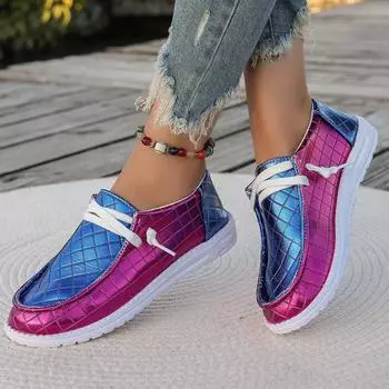 20252024 Новые туфли с круглой головкой и плоским каблуком на ремешке, повседневная верхняя одежда, простые туфли с глубоким вырезом и плоским дном, ленивые, с одной педалью 36 синий