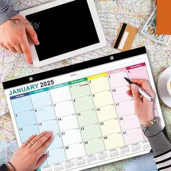 2025/01-2026/06 Календарь Настенный календарь с отверстиями для подвешивания Премиум бумага Прочная четкая печать Ежегодный планировщик Календарь B