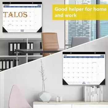 2025-2026 Настольный календарь Большой настольный календарь работает июль. 2025 - Декабрь. 2026 18-месячный настольный/настенный планировщик с защитой углов для школьного домашнего офиса разноцветный