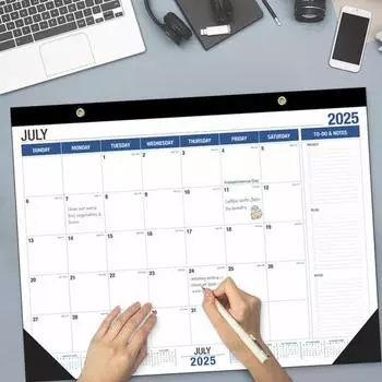 2025-2026 Настольный календарь Большой настольный календарь работает июль. 2025 - Декабрь. 2026 18-месячный настольный/настенный планировщик с защитой углов для школьного домашнего офиса