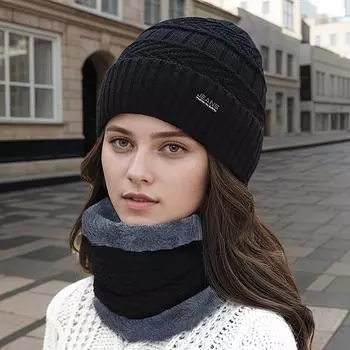 2025 2pcs Women s Winter Beanies with Fleece Lining - Windproof Thermal Ear Flap Hats for Outdoor Cold Weather, Non-Elastic Snug Fit, Winter Hats
