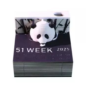 2025 3D стереоскопический календарь с животными Креативный дизайн календарь Новинка подарок Украшение дома Практичный календарь One Size