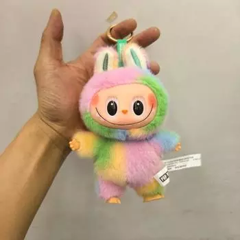 2025 4.0 Новый милый плюшевый брелок-подвеска LABU Monster в виде слепой коробки - Случайный кавайный виниловый кулон в виде животного для сумки, рюкзака, ключей | Сюрприз, коллекционный шарм в подарок standing posture